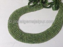 Green Apatite Faceted Roundelle Beads